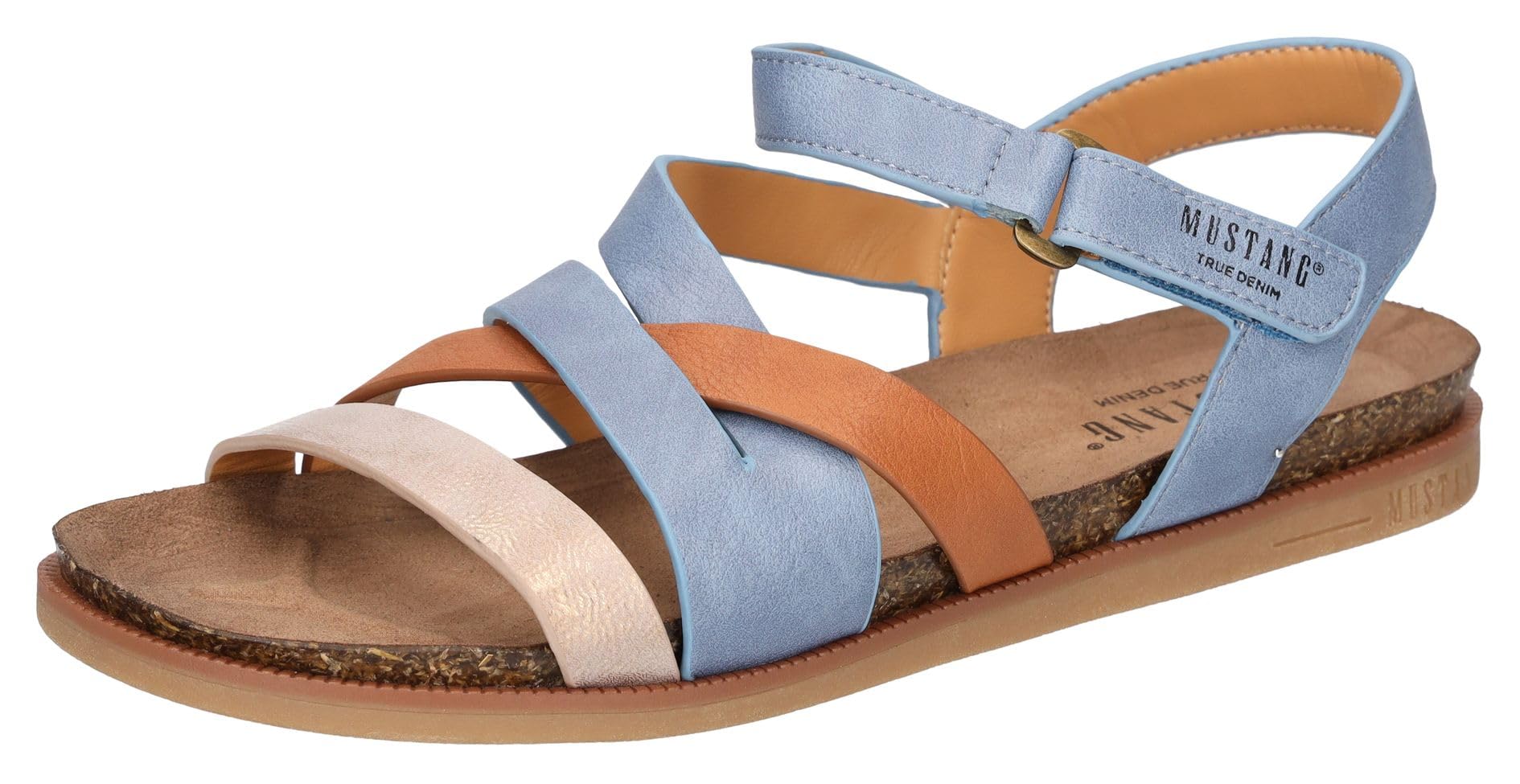 Mustang Women 1518-803 Sandal, Blue, 8.5 UK
