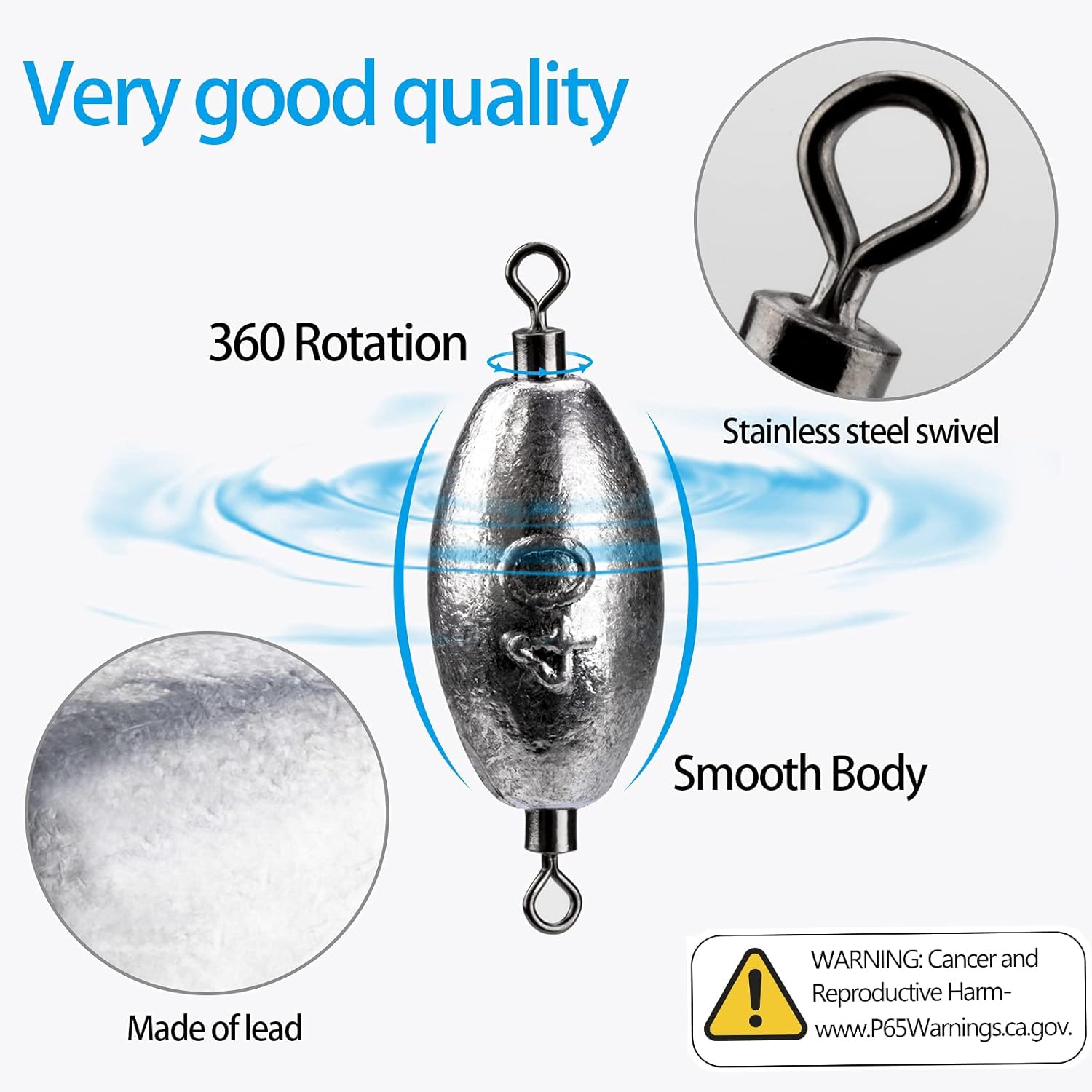 Buy THKFISH Fishing Weights Inline Weights Trolling Sinkers Swivel