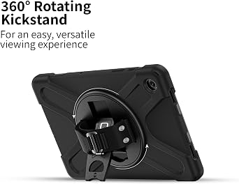 CODi Rugged Case for Samsung Galaxy Tab A9+ (10.9) Heavy Duty 3-in-1 Protective Tablet Case with 360 Shockproof Protection, Rotating Kickstand, Hand Strap & Shoulder Strap for School, Work & Travel
