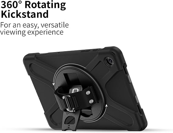 CODi Rugged Case for Samsung Galaxy Tab A9+ (10.9) Heavy Duty 3-in-1 Protective Tablet Case with 360 Shockproof Protection, Rotating Kickstand, Hand Strap & Shoulder Strap for School, Work & Travel