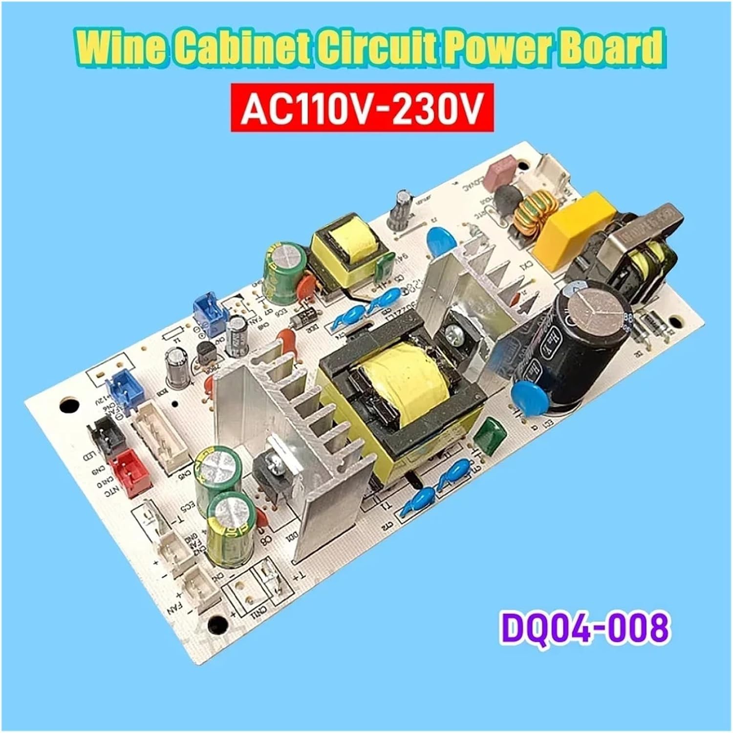 110V Wine Cabinet Circuit Power Board DQ04-008 NTC Temperature Control Board DQ04 AC110V-240V Wine Cooler Computer Circuit Board