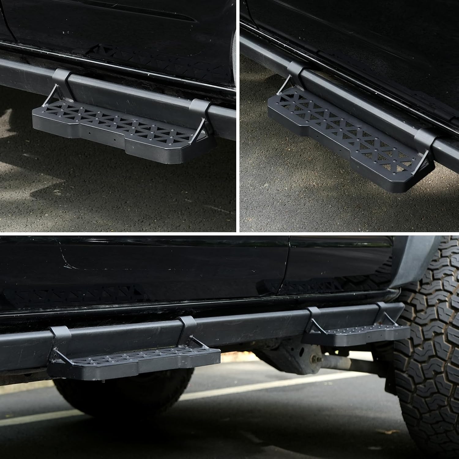 4PCS EZ-Steps Add-On Running Boards for Ford Bronco 2021-2025 with Rock Rail Side Steps 4-Doors Accessories(Not Fit Raptor or Sport)