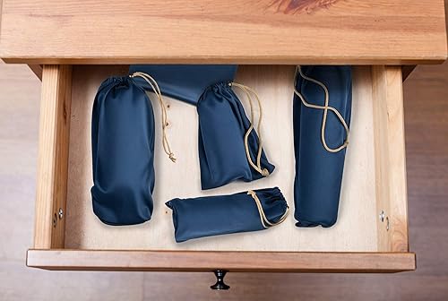 Miniatura 5 de Valante Juego de bolsas de almacenamiento con cordón de microfibra para productos íntimos (juego de tamaño grande)