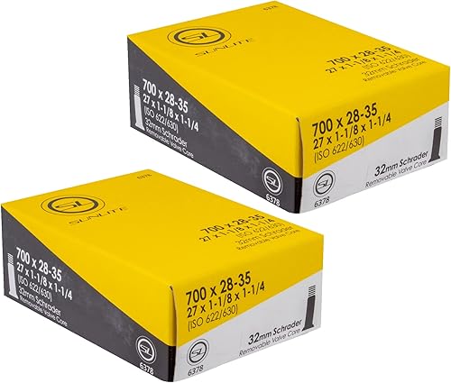 Tubo de bicicleta, 700 x 28-35 (27 x 1-18-1-14) Válvula Schrader de 1.260 in