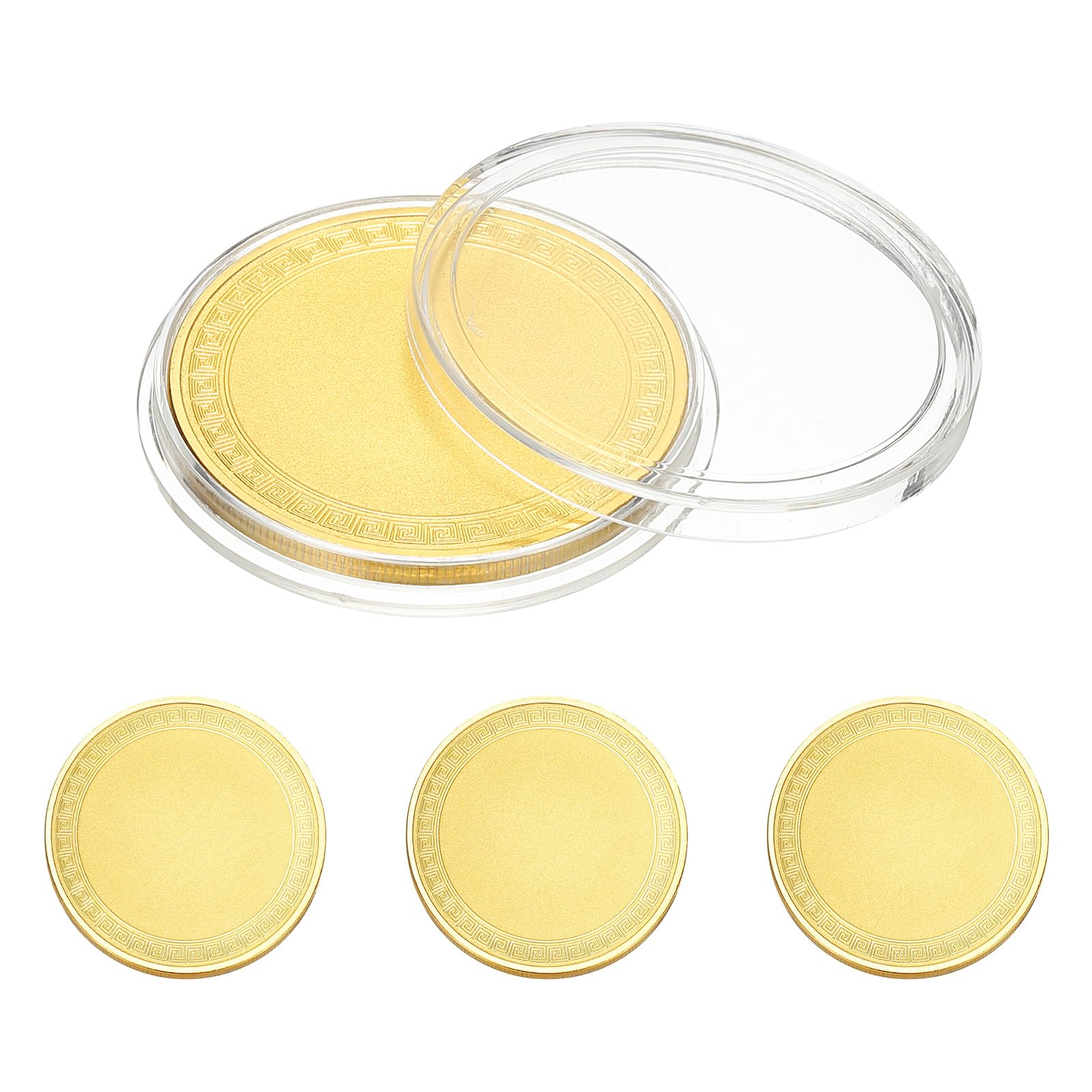 Pièces vierges pour gravure PATIKIL 50mm en métal or pour laser