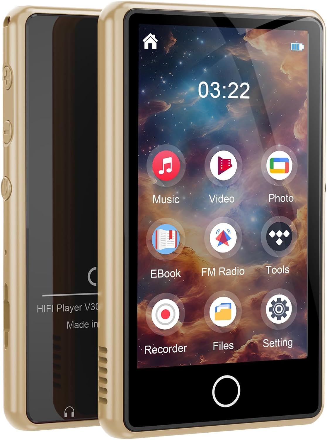 Mp3 Player for Kids, 80GB Bluetooth MP3 Player, Digital Music Player Portable HiFi Sound Full Video Format, MP3 & MP4 Players with Speaker, FM Radio, Voice Recorder, Shuffle Repeat, Up to 256GB, Black