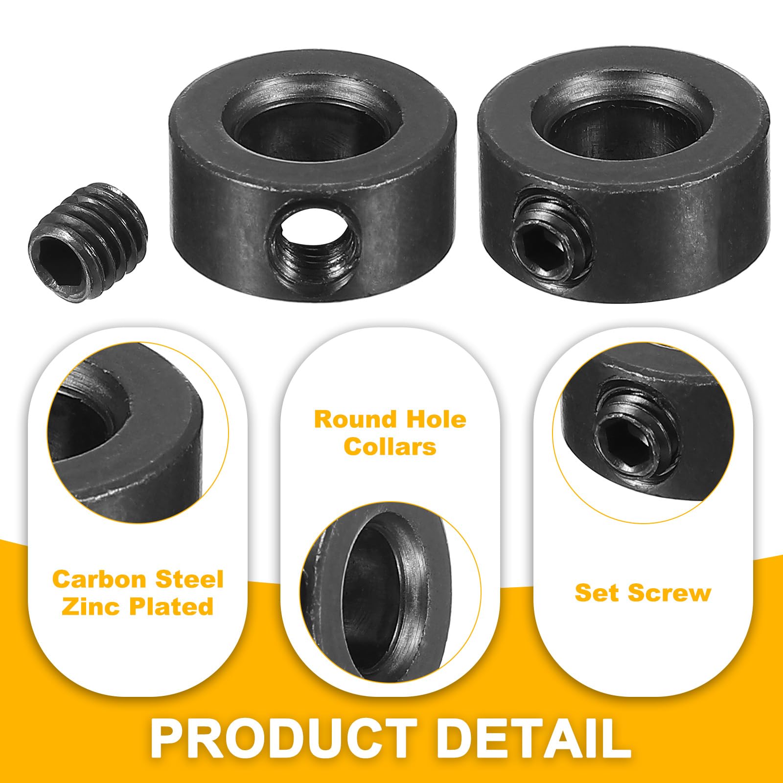 Uxcell Lot De 10 Colliers à Vis De 10 Mm, Diamètre Extérieur 20 Mm, Largeur 10 Mm, Blocage De Roue De Train D'atterrissage