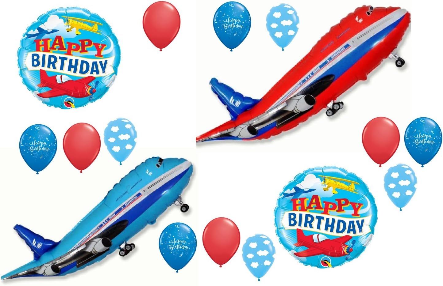 16 Balloons New Plane Set Airplane Aeroplane Birthday Favors Decor Gift Party