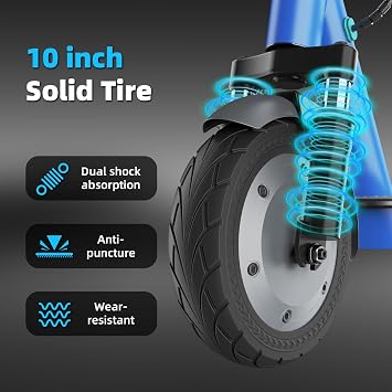 Electric Scooter Adults, 8.5/10 Solid Tires, 350W Motor, E Scooter 36V 8AH/12AH, Max Speed 19MPH, Long Range 21/28 Miles, Foldable E-Scooter with Dual Brakes, Cruise Control, APP