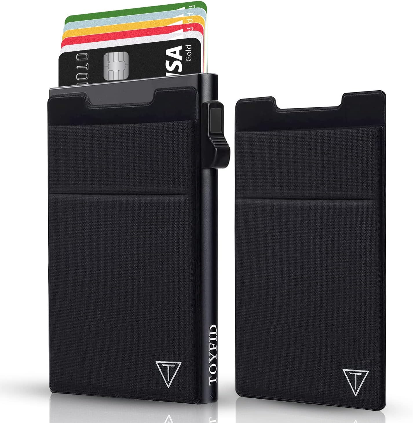 TOYFID Pop up Credit Card Wallet for Men Metal Slim