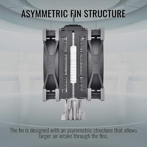 Miniatura 4 de Thermaltake TOUGHAIR 510 - Enfriador de CPU TDP de 180 W, enchufe universal Intel/AMD (LGA 1700/1200), ventilador PWM de alta presión estática dual