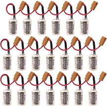 20-Pack Replacement for FDK CR14250SE 3V 1/2AA PLC Battery for 1747-BA Backup Power Supply with Brownk Plug
