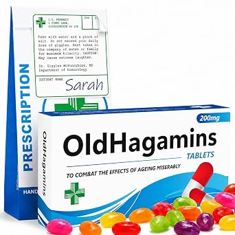 OldHagamins Joke Prank Pill Box with Jelly Beans Candy - Funny Mom Gifts, Mothers Day Gift for Mom, Birthday Gifts for Women, Gag Gift for Her, Sister, Wife, Girlfriend, Grandma, Coworker