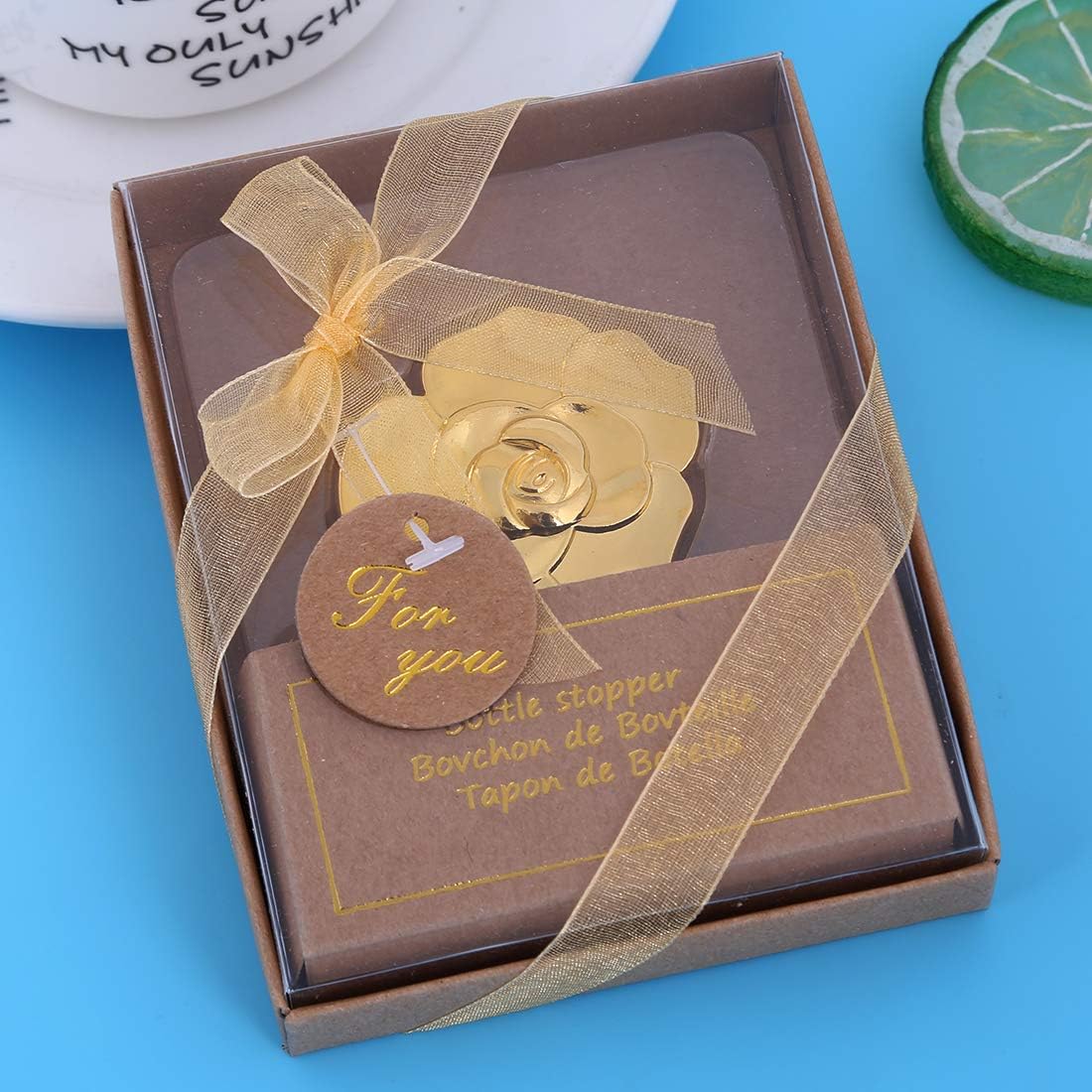 12 pcs Gold Rose Love Bottle Opener Wedding Favors Gifts with Exquisite packaging Box Wedding Gifts For Guests Engagement Anniversaries Souvenirs Party Supplies by WeddParty(Rose)
