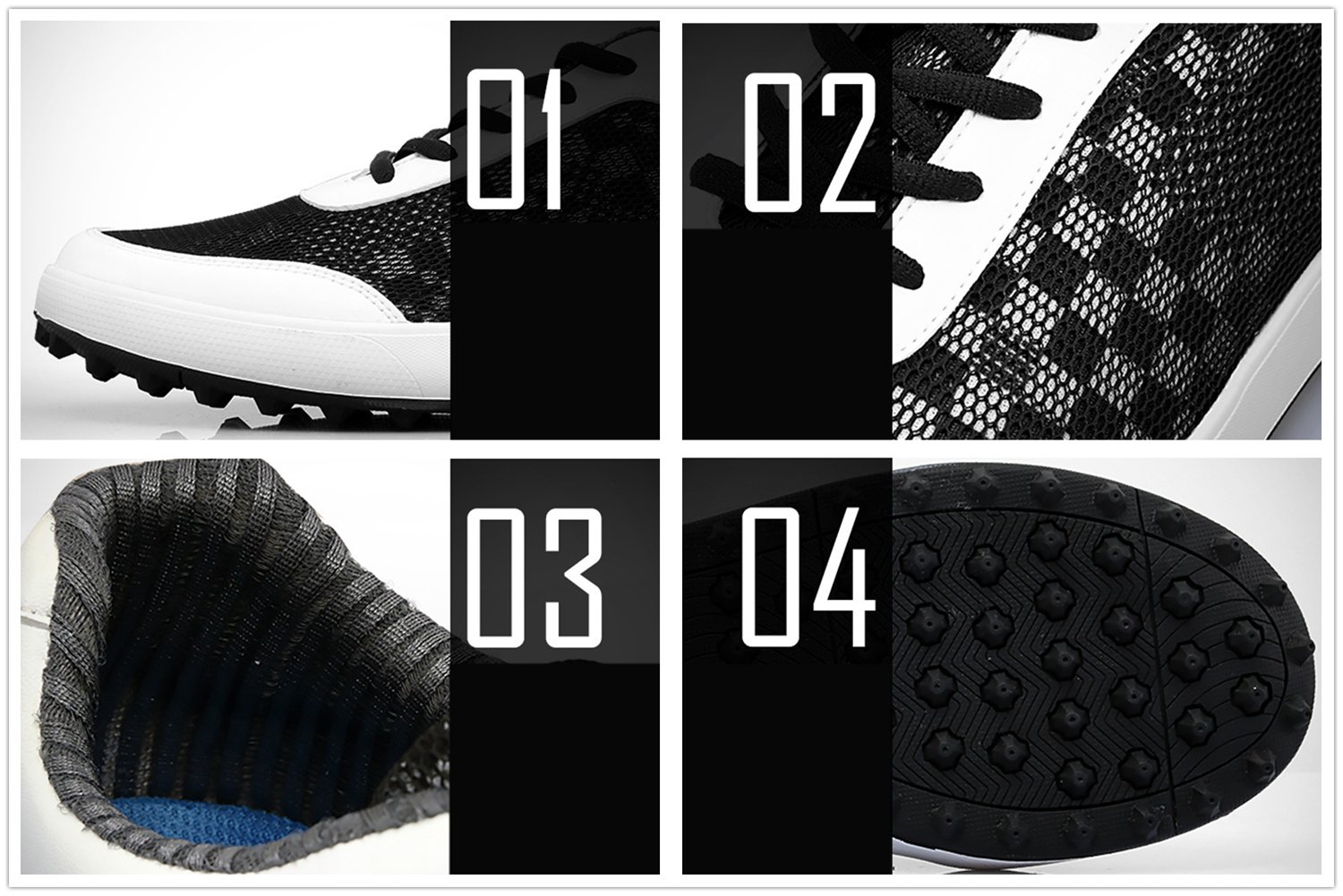 PGM Zapatos de Golf para Hombre al Aire Libre Impermeable y Antideslizante Zapatos de Golf Zapatillas Deportivas para Hombres
