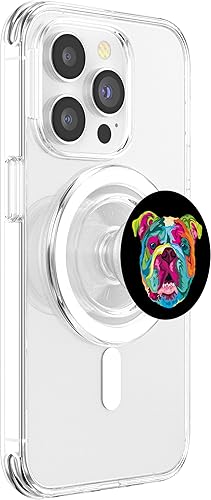 Miniatura 3 de Pop Art Bulldog Inglés Pet Paw Regalo Hombres Mujeres Amantes de Perros PopSockets MagSafe PopGrip para iPhone