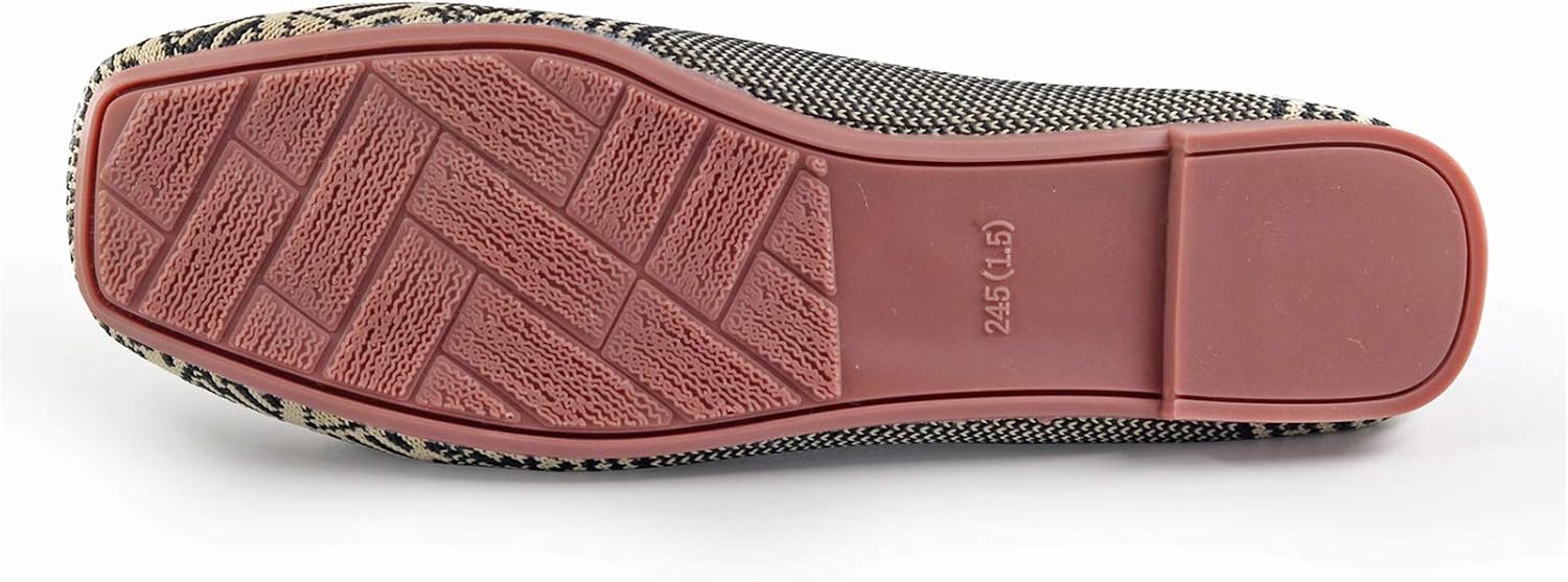RVROVIC Women Flat Shoes Knitted Lightweight Slip-on Loafers Breathabel Soft Comfortable Ballet Flats