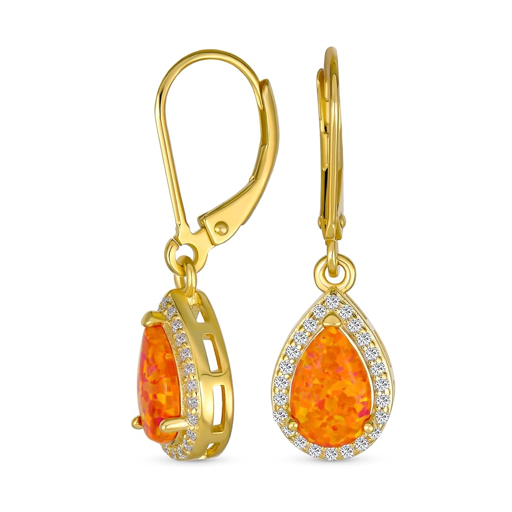 Orecchini Con Attacco Zirconato E Zircone A Goccia Pendente In Argento - Foto 6