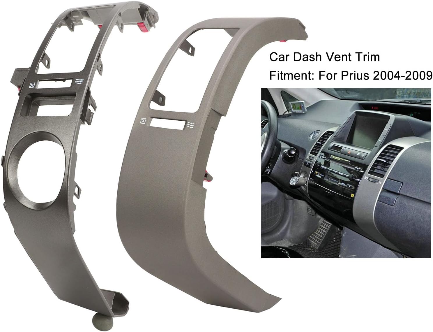 Akozon 2 Pieces Car Dashboard Vent Trims, Left and Right AC Vent Panels for 2004 to 2009