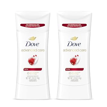 Dove Advanced Care Antiperspirant Deodorant Stick Twin Pack Beauty Bar Gentle Skin Cleanser Pink 6 Bars