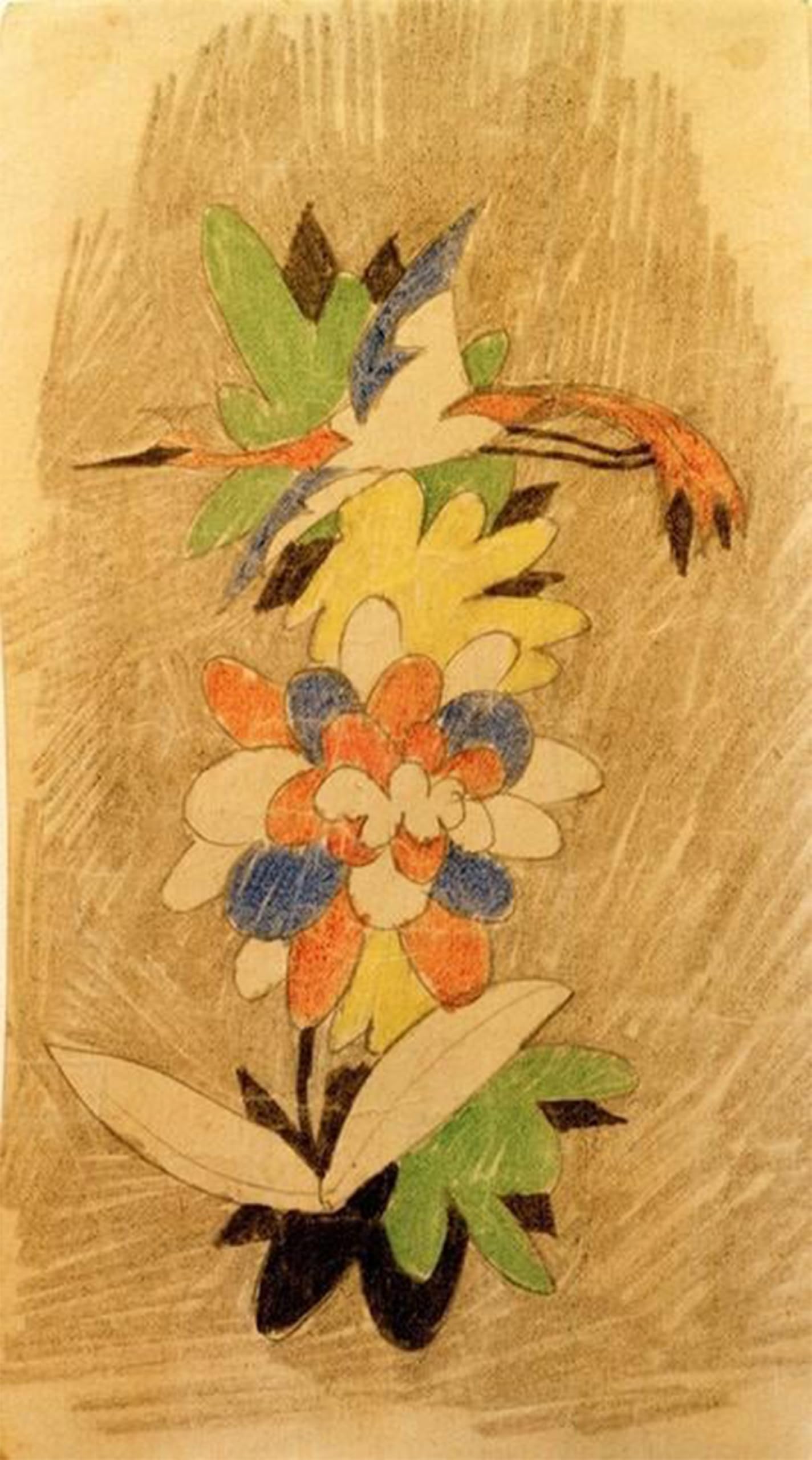 ARTXLXXBN Famous Painting Art Wall Decor Abstract Art Picture Bird in Flowers by August Macke Animal Pictures for Home Decor 60x90cm