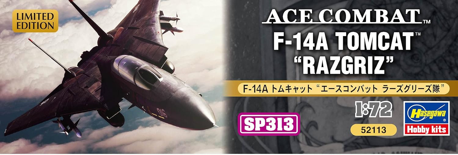 Hasegawa HAS52113 1:72 F-14A Tomcat 'Razgriz' Ace Combat [Model Building KIT]