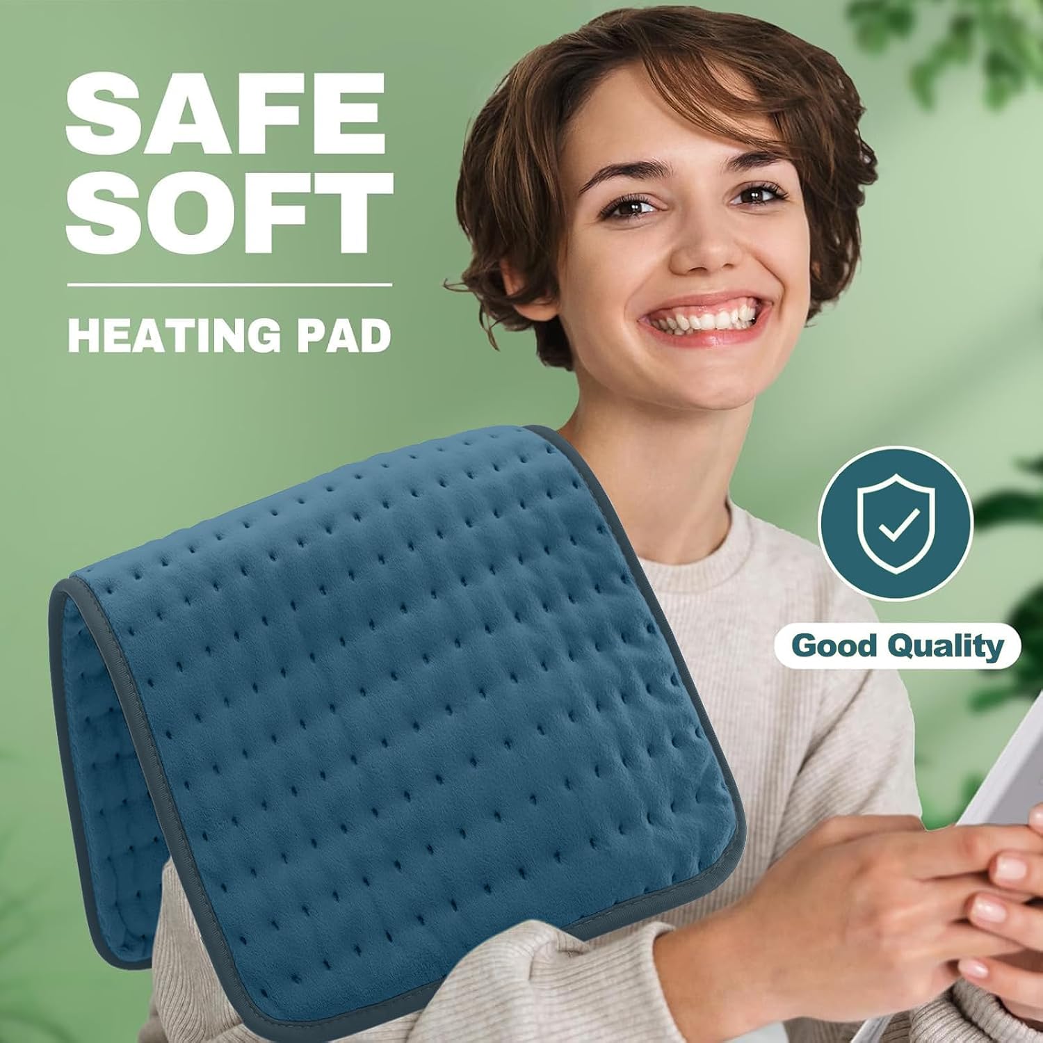 Heating Pad,Electric Heating Pads for Back,Neck,Abdomen,Moist Heating Pad for Shoulder,Knee,Arms,Legs,Dry/Moist Heat & Auto Shut Off,Birthday Gifts for Men and Women,24x12 Inch