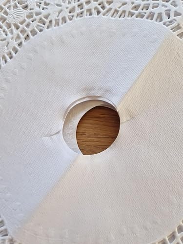 150x Eckige + 150x Runde Spitzenpapier-Tischsets – Weiße Tortenunterlagen 25x35 Cm & 11,4 Cm Für Hochzeit, Geburtstag & Geschirr-Deko