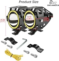 DREAMIZER Motoros Első Fényszóró Angyal Szem DRL Világítással - 12/24V Vízálló Ködlámpa R1200GS Kompatibilis ATV UTV Terepjárókhoz 8
