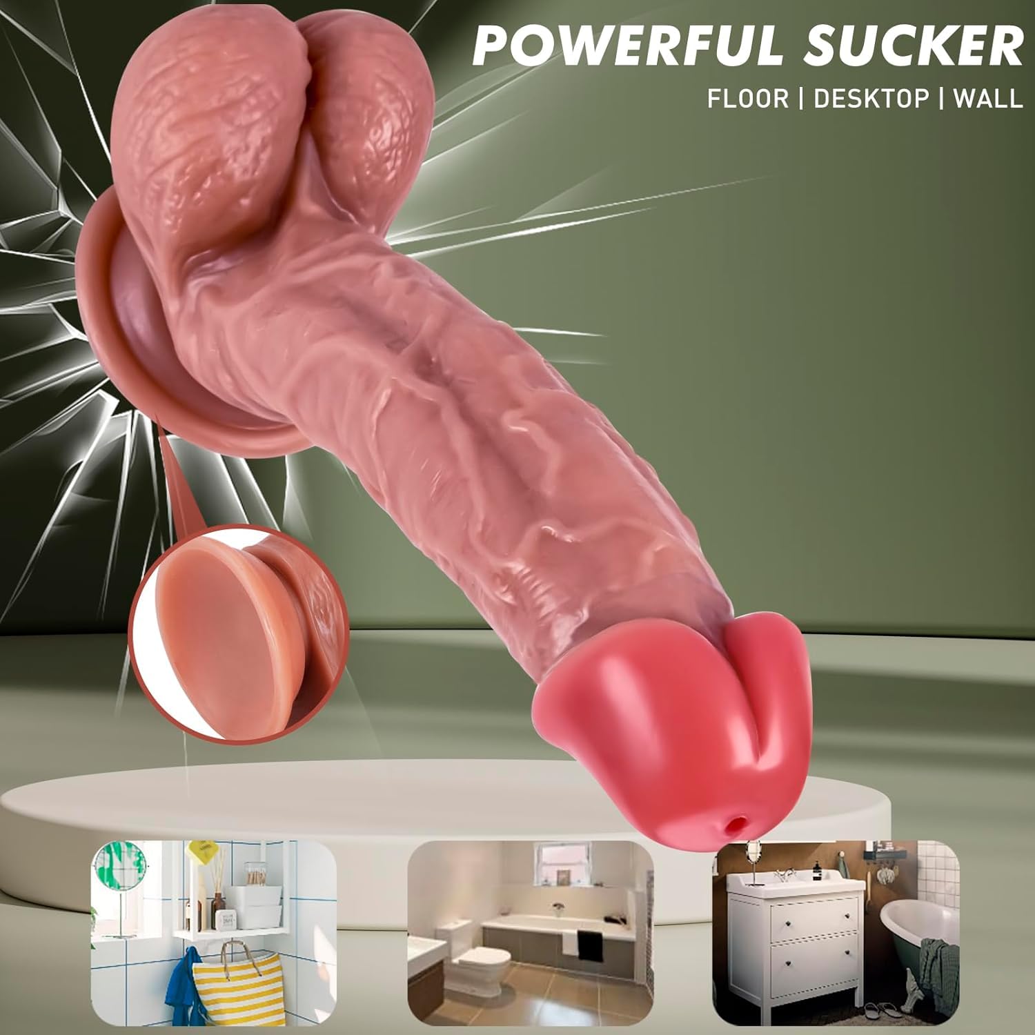 Consolador Hombre Realista Para las Mujeress, Squirting Agua Simulación de Eyaculación con Spray Pene Real Suave para Pene con Ventosa, Juguete Sexual Para Mujeres, Hombres y Parejas 26 cm