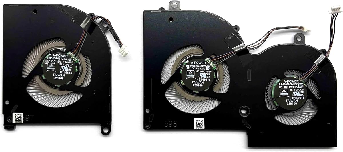 BestParts New CPU+GPU Cooling Fan Replacement for MSI Creator Z16 - A12U (12th Gen Intel Processor Version), Model Number: MS-1572, Creator Z16 A12UET