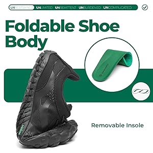 Scarpe Barefoot SAGUARO Uomo/Donna - Minimaliste Per Trekking E Trail Running, Nero Taglia 43 - Foto 3