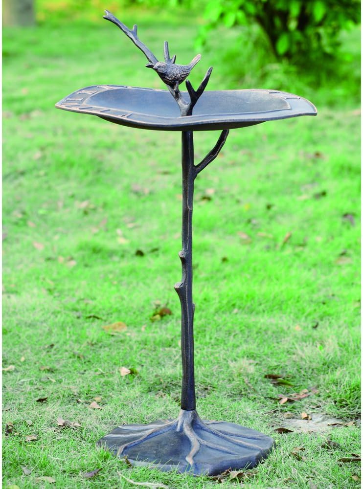 SPI Home 33348 Bird on Branch Sundial/Birdbath