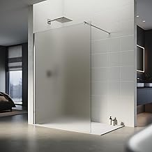 SONNI 900 x 2000 mm Walk-in Shower Screen, Fully Satin Shower Enclosure, 8 mm, ESG Nano Glass