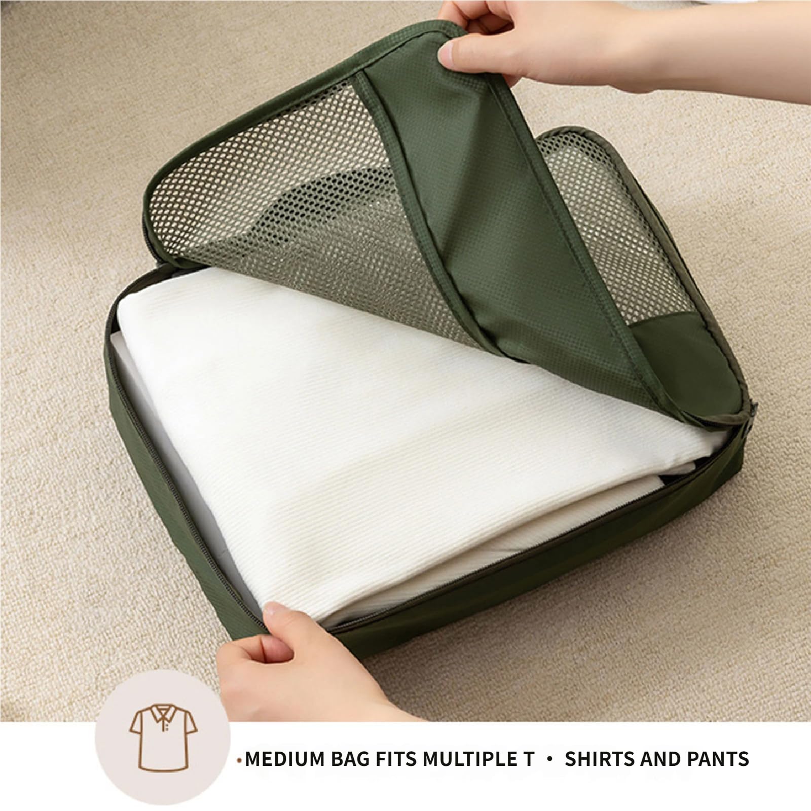 3 Borse Organizer Impermeabili per Attrezzatura da Viaggio Borse portaoggetti in Poliestere con Fodera in Nylon 420D Set Borse portaoggetti da Viaggio