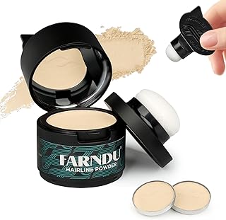 Hairline Powder, Hair Root Touch Up, Hair Color Powder, Hair Color Concealer | 24-Hour Stain-Proof, Includes 2 Replacements for Hair, Beard, Eyebrow, Thinning Hairline, Hair Loss, Light Blonde