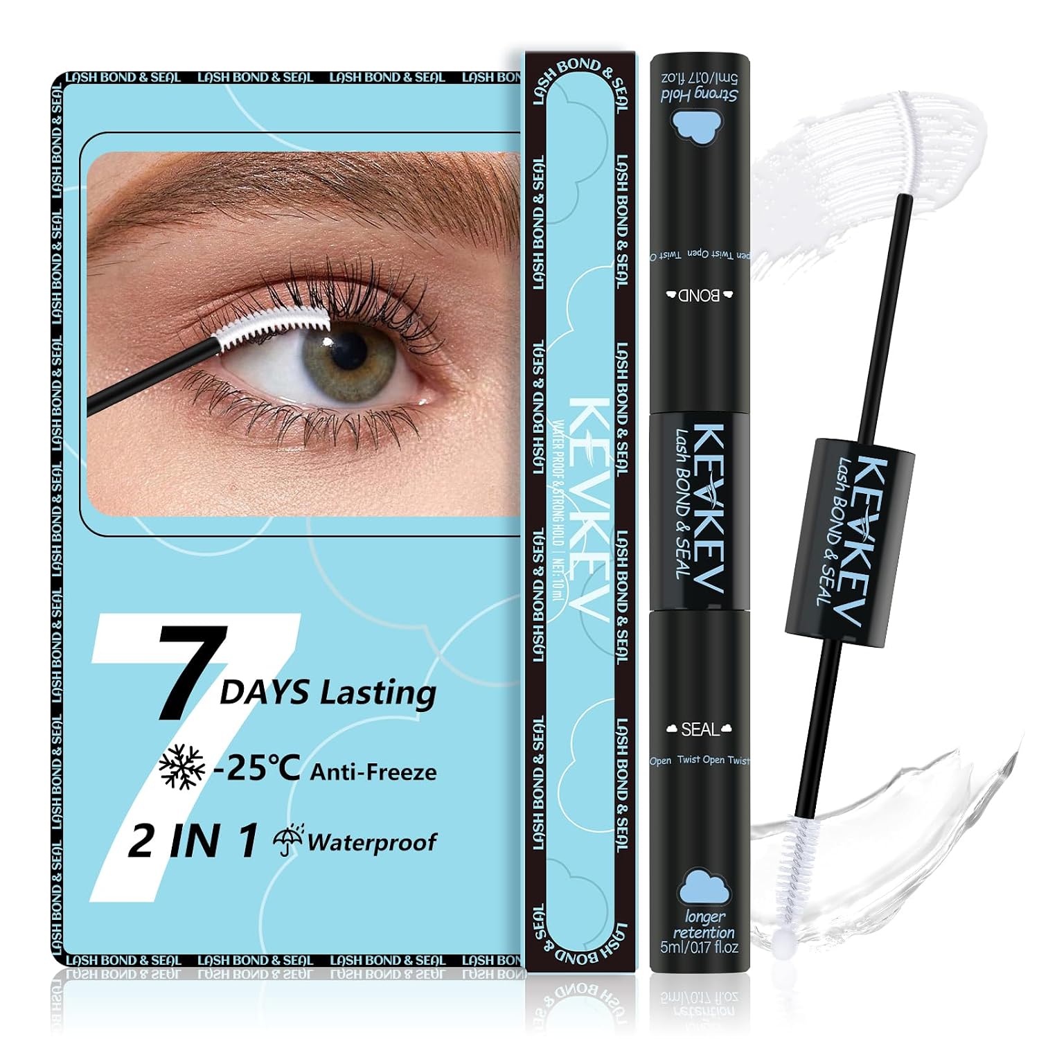 KEVKEV Lash Cluster Glue - Long Lasting Clear Lash Adhesive