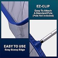 Vista 2 de POOLAZA Red de desnatador de piscina, cepillo de piscina de 17.5 pulgadas y poste de aluminio de 10.5 pies para piscina