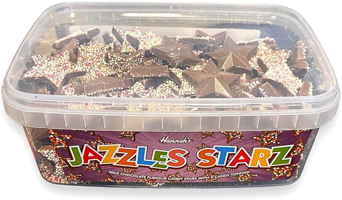 Hannahs Chocolate Jazzles Stars/Jazzies Stars 600g Tub Amazon.co.uk