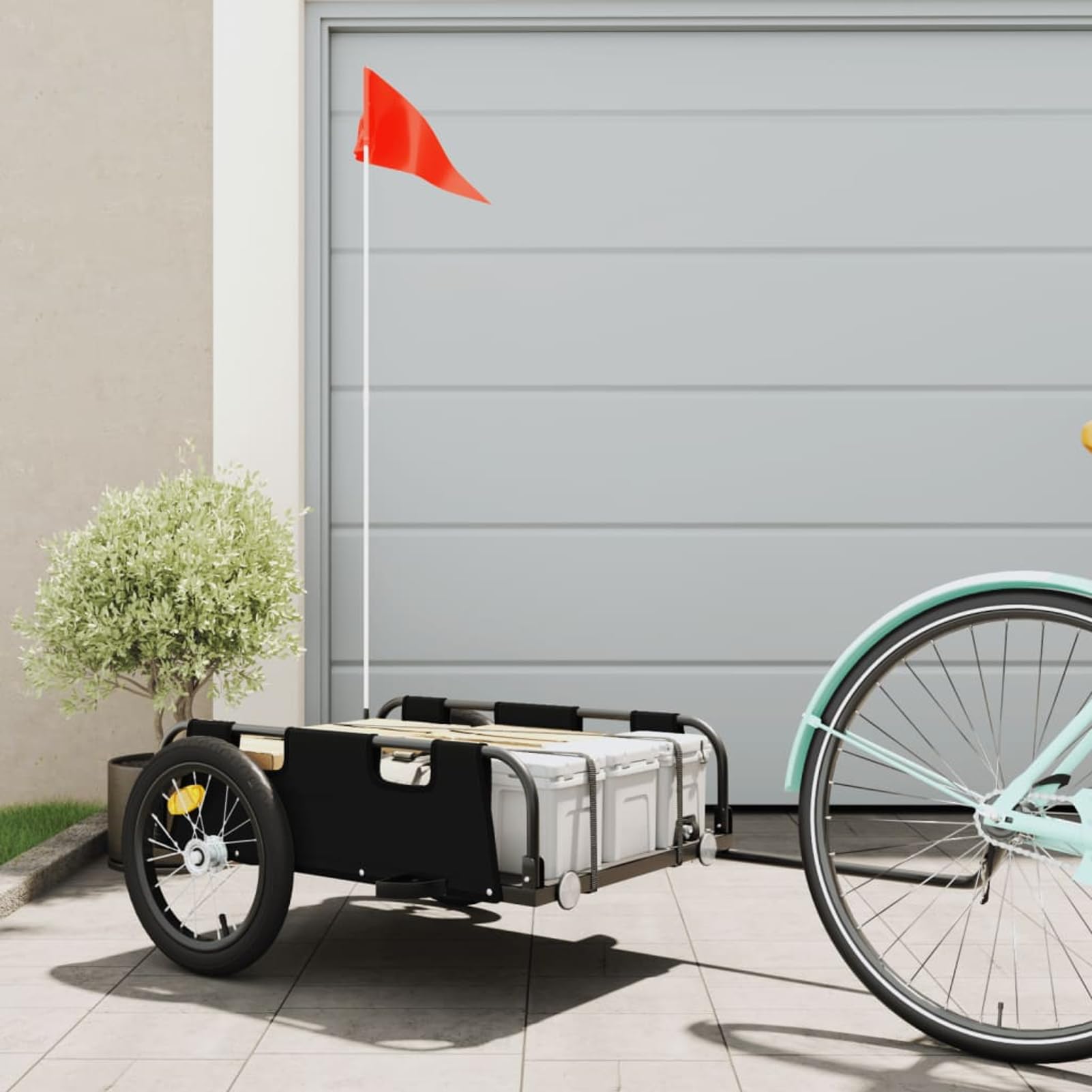 Gecheer Remolque para Bicicletas, de Carga Segura, con Capacidad de 45 kg, para Transporte de Maletas y Herramientas Modelo DSXYHSLYD-94171ES