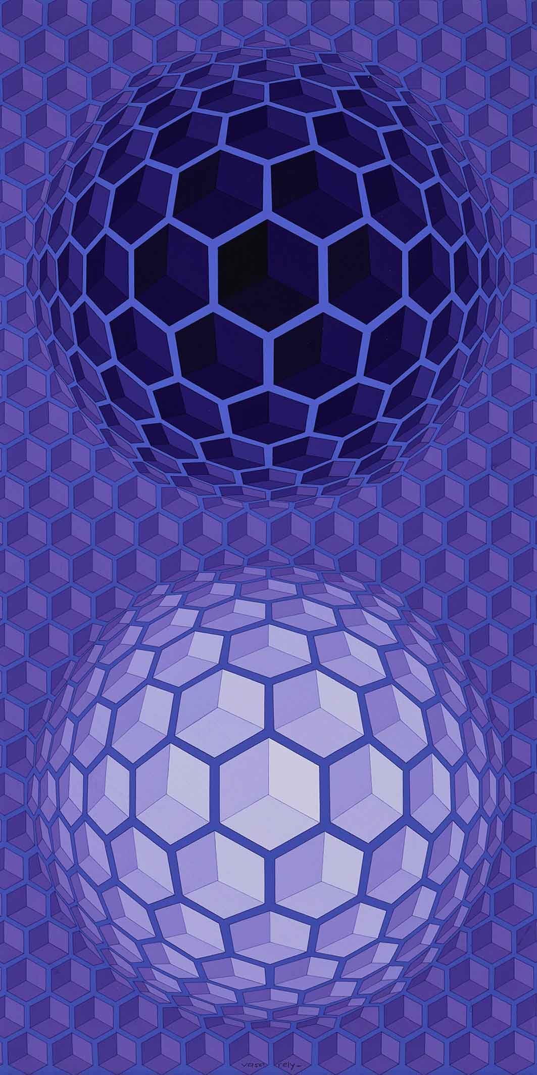 Affiche Victor Vasarely OLTAR-VA impression toile art abstrait 50x100cm - 7