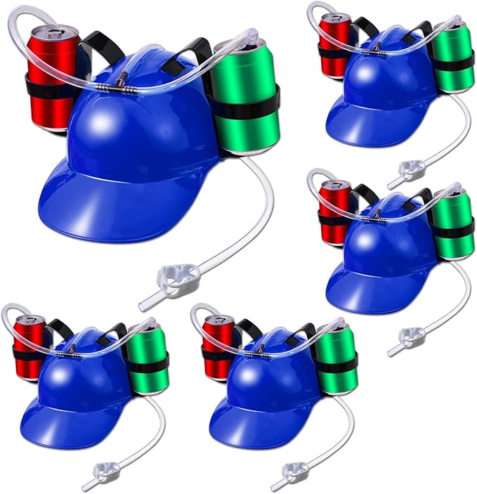 5 Pcs Beverage Helmet Soda Hat Beverage Holder Helmet with