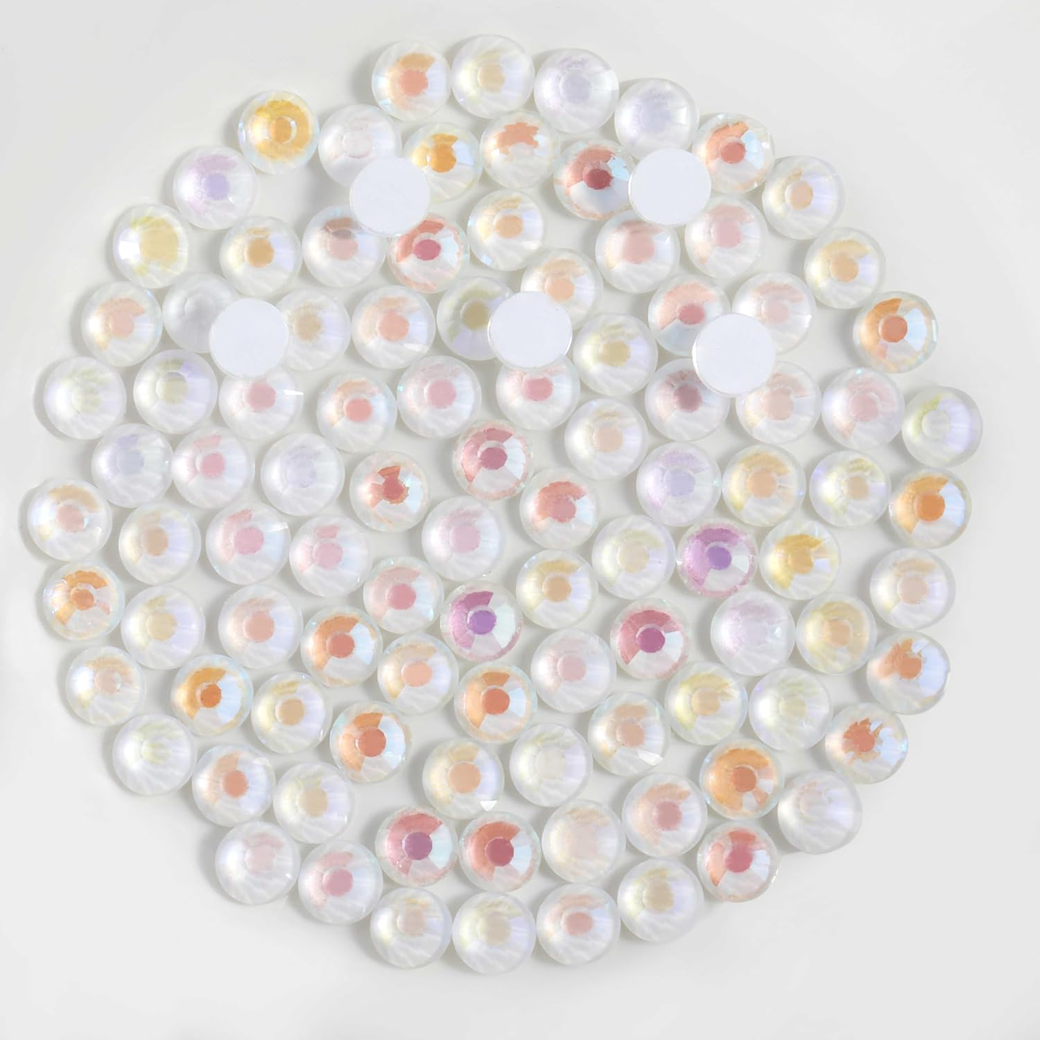 Beadsland 1440pcs Flat Back Crystal Rhinestones Round Gems for Nail Art and Craft Glue Fix, Luminous White, SS20,4.6-4.8mm - Image 2