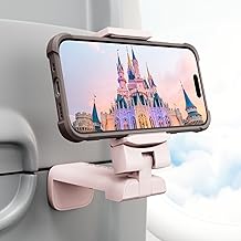 Valentine's Airplane Phone Holder, Klearlook Universal Flight Phone Mount with Multi-Directional 360&deg; Rotation, Travel Must Haves Handsfree Gadgets for Flying, Table, Pink