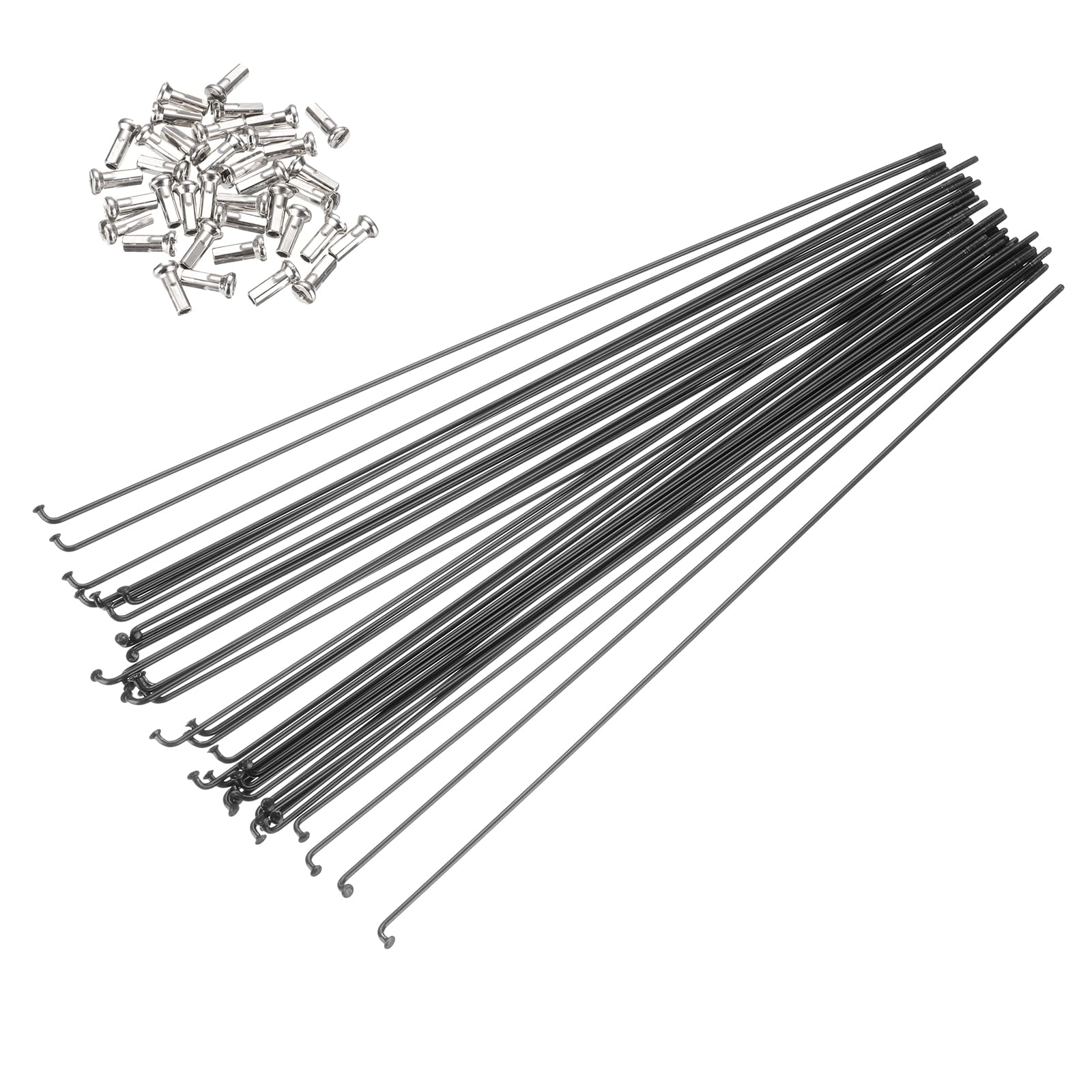 PATIKIL Raggi della bicicletta 14G, acciaio inossidabile J Bend 2mm Mountain Bike raggi con capezzoli in ottone