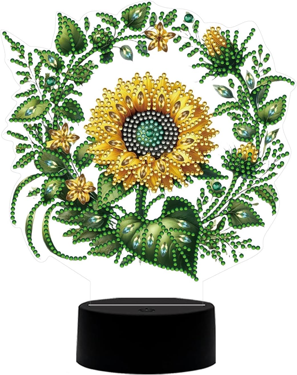 ARTopet Diamond Art Painting Night Light with 7 Colors Lighting Diamond Art Table Lamps Desk Lamp Mosaic Kits for Adults Double Sided Pattern Single Sided Dot Drill Door Home Decoration-Sunflower