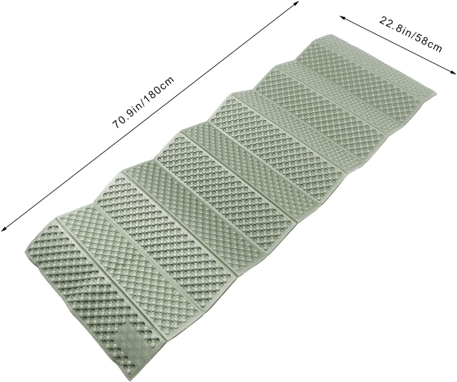Water-Resistant Folding Camping Pad with Aluminum Coating Thick Outdoor Cushion for Hiking Picnic and Sleeping Green Mat for Comfortable Camping and Travel