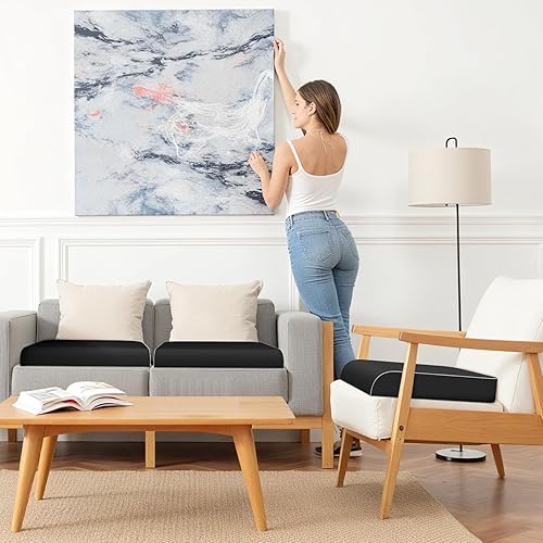 Miniatura 6 de Cojín de asiento para aliviar el dolor de coxis, cojín para silla de oficina, cojín de espuma viscoelástica grande con funda antideslizante para un