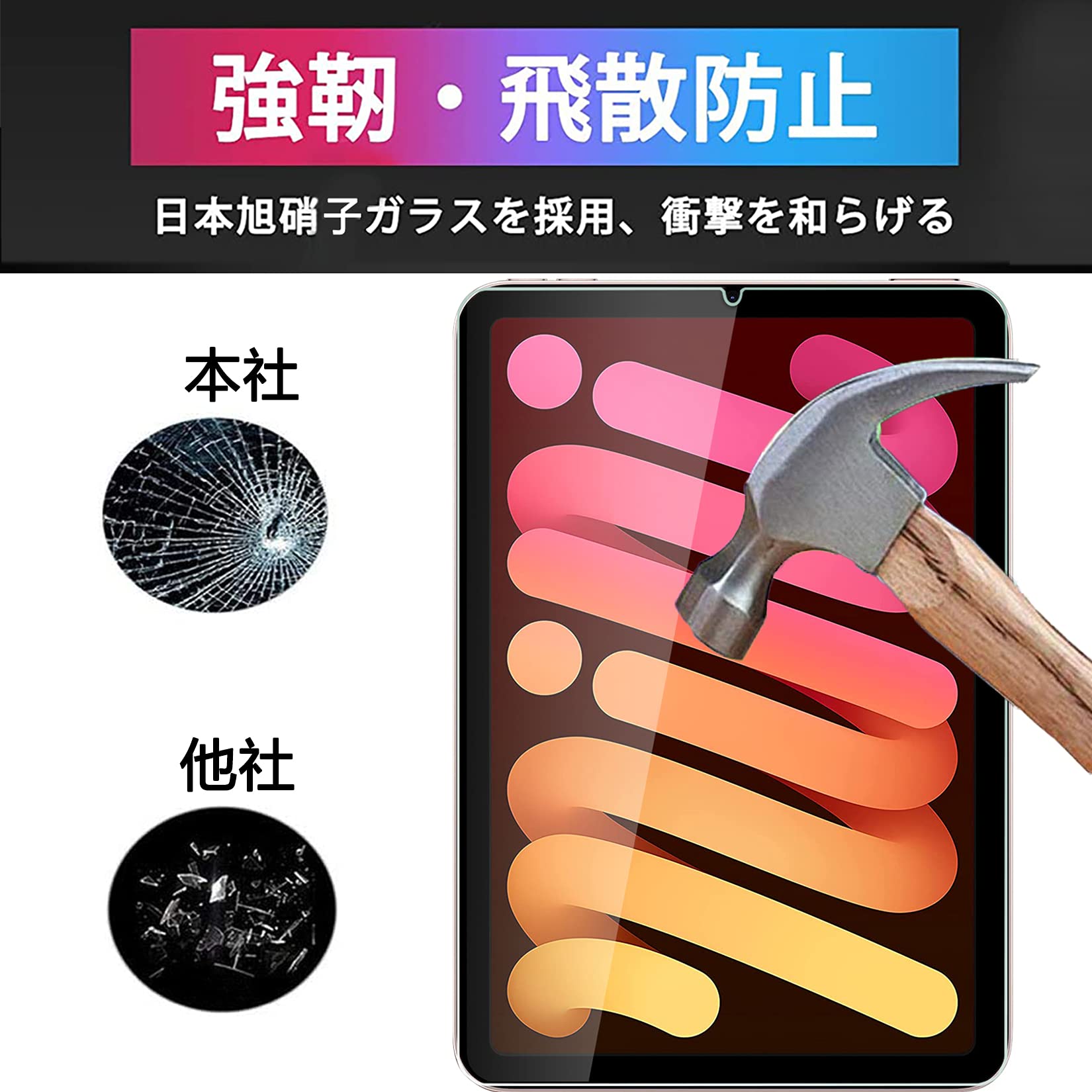 Amazon.co.jp: 2枚入りiPad mini 6/7（A17 Pro） 専用 フィルム