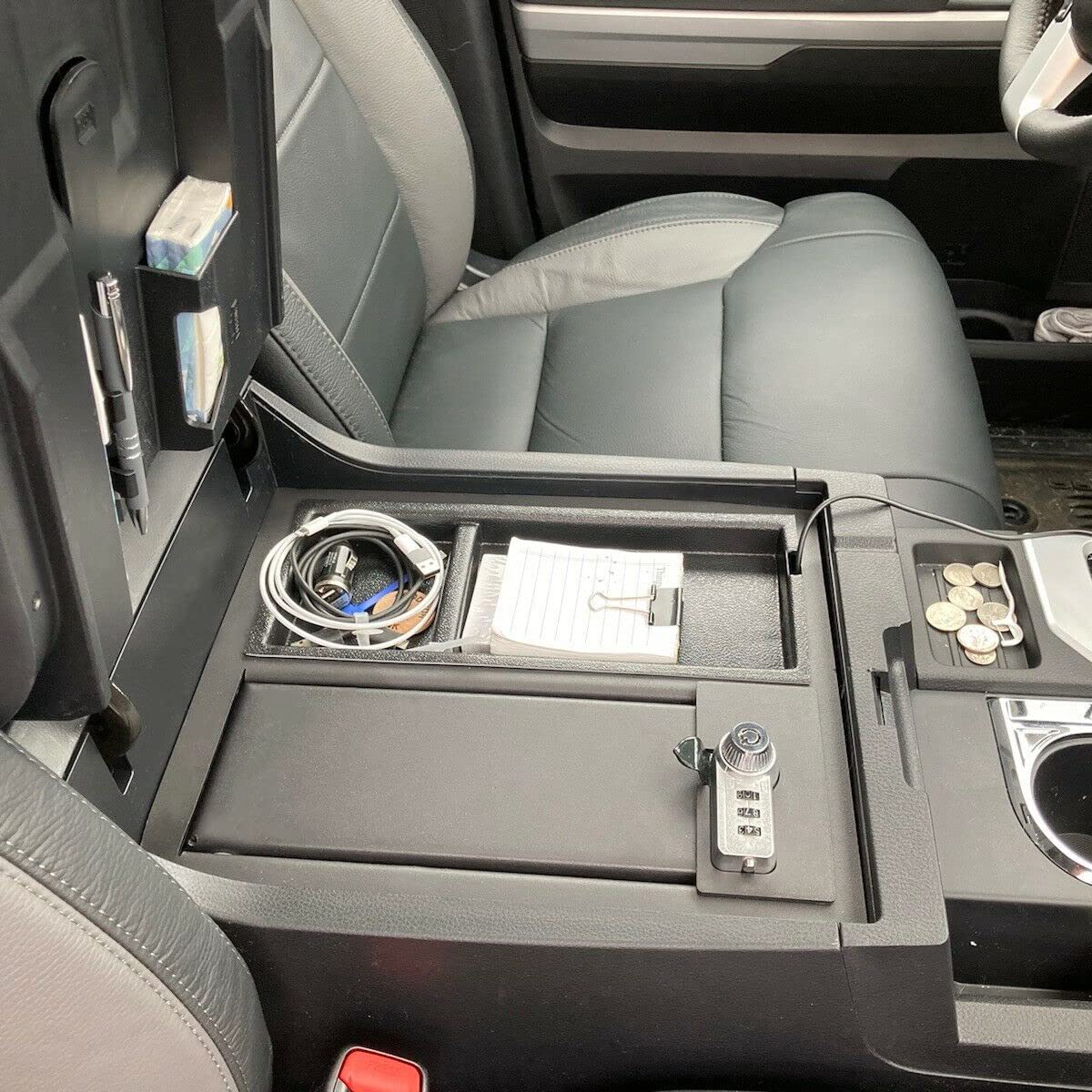 Ecotric Center Console Gun Safe Storage Box Vault Compatible With 2007